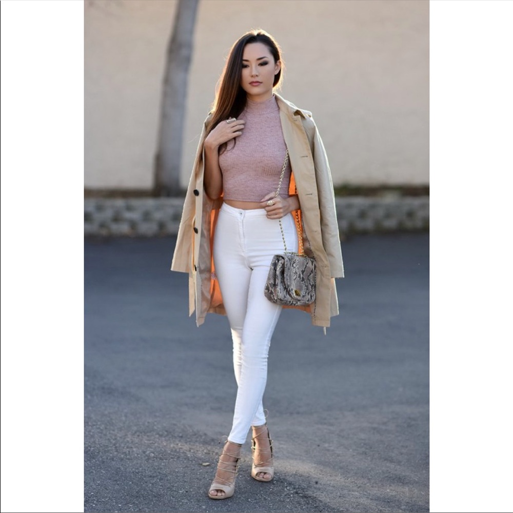 NWOT Current/Elliott Stiletto white skinny jeans
